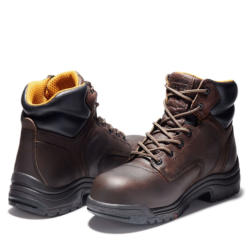 Bocanci De Muncă Timberland Barbati Maro - Pro® Titan® 6\" Comp Toe - Romania - ECHAQW124